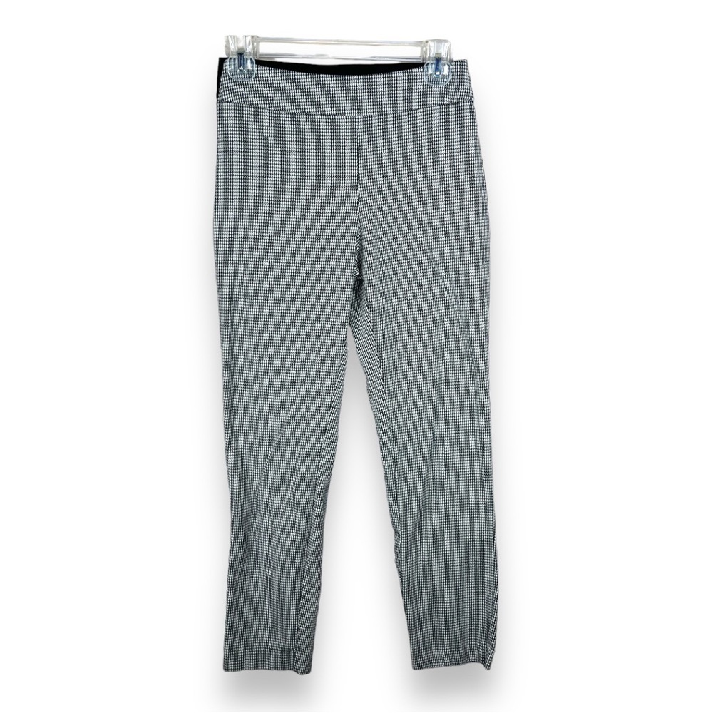 Size 2 A New Day Black White Houndstooth Pull On Pants Leggings Stretch Preppy